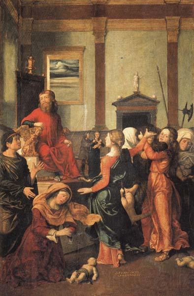 CAROTO, Giovanni Francesco The Massacre of the Innocent Spain oil painting art
